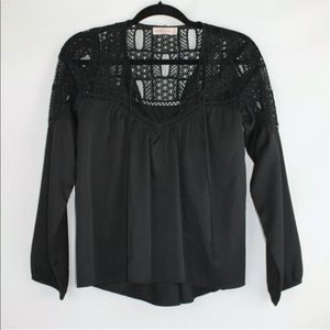 Abercrombie & Fitch Peasant Top Shirt Crochet Lace